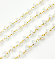 Organic Freshwater Pearl Wire Wrap Chain